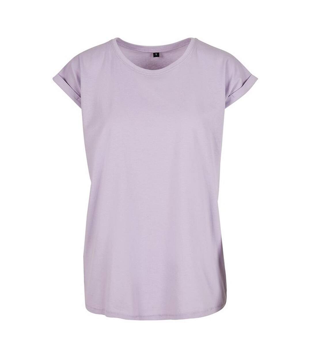 Build Your Brand Womens/Ladies Extended Shoulder T-Shirt (Lilac) - UTRW5675-2