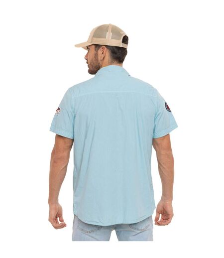 Chemise homme manches courtes en popeline patchs Tools Vondutch