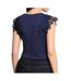 T-Shirt marine femme morgan fleurs-2