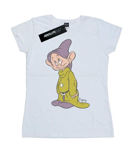 Disney T-shirt coton classique Dopey Femmes/Dames (Blanc) - UTBI14894