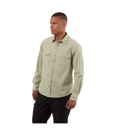 Craghoppers Mens Kiwi Long-Sleeved Shirt (Oatmeal Grey) - UTCG1500