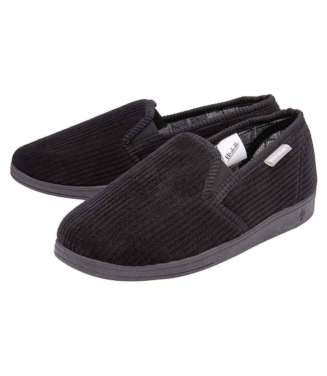 Mens Tartan Lined Slippers With Memory Foam-1