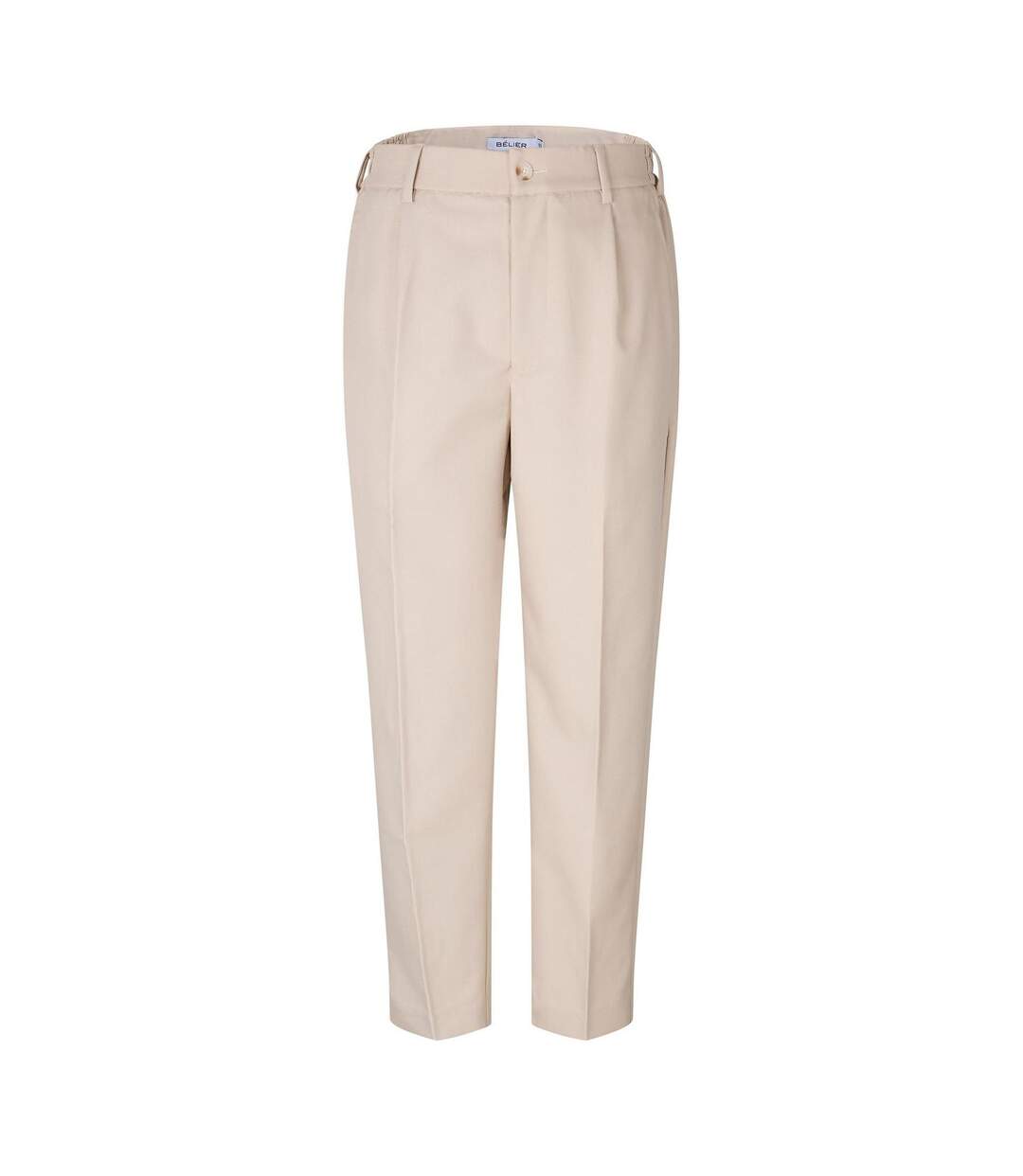 Mens Straight Leg Relaxed Fit Trousers Light Beige Belier-1