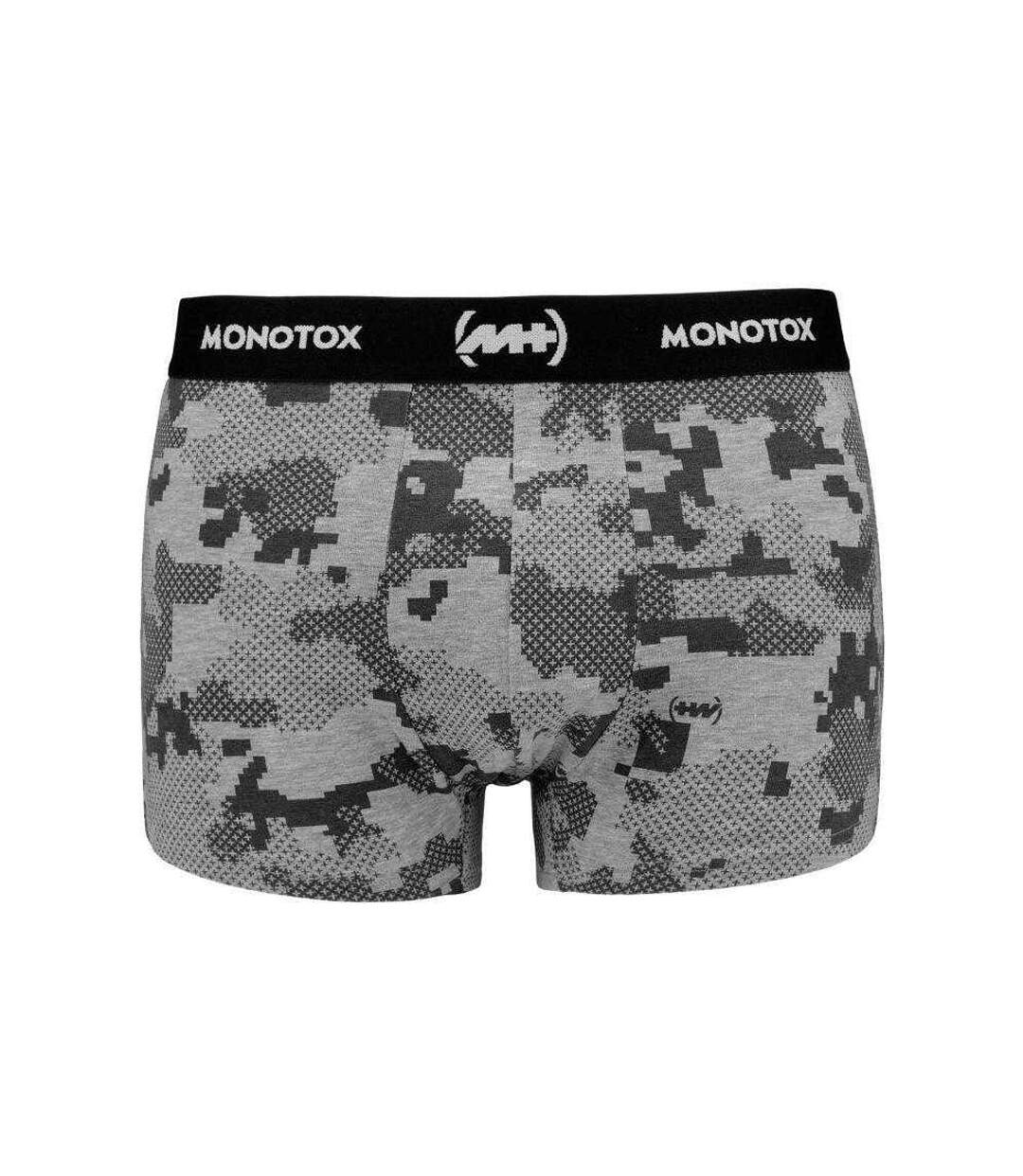 Boxers Motif/style Camouflage Abstrait Basics Homme Bleu Noir Gris Monotox-3