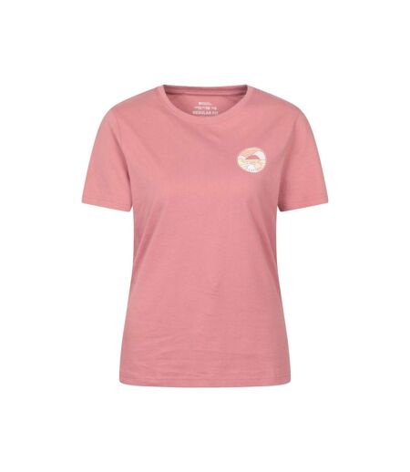 Womens/ladies Landscape T-shirt Pale Pink Mountain Warehouse