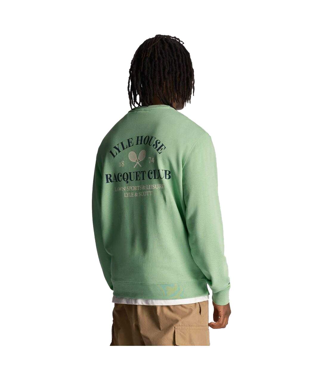 Sweat Style Graphique Racquet Club Homme Vert Lyle & Scott-3