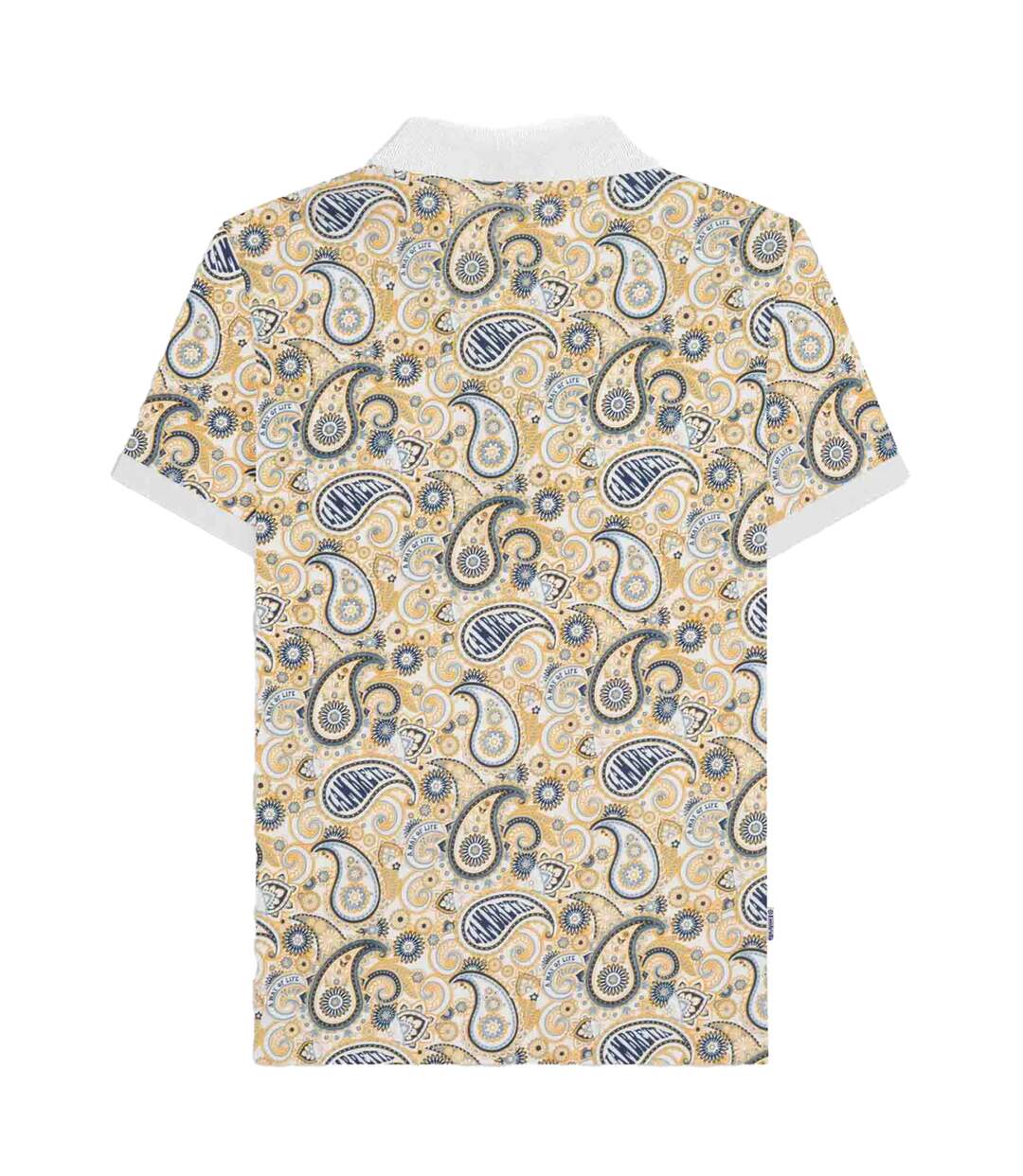 Polo Ss25 Homme Blanc Bleu Marine Lambretta-2