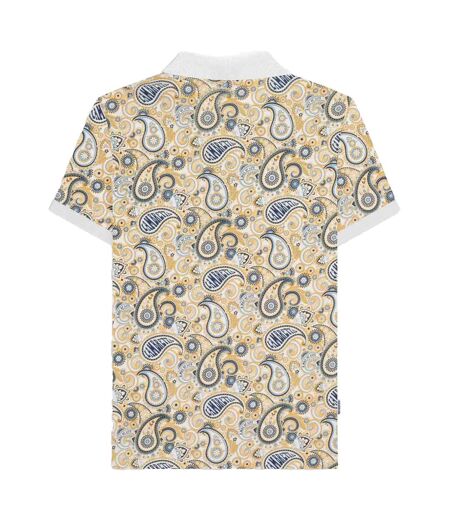 Polo Ss25 Homme Blanc Bleu Marine Lambretta