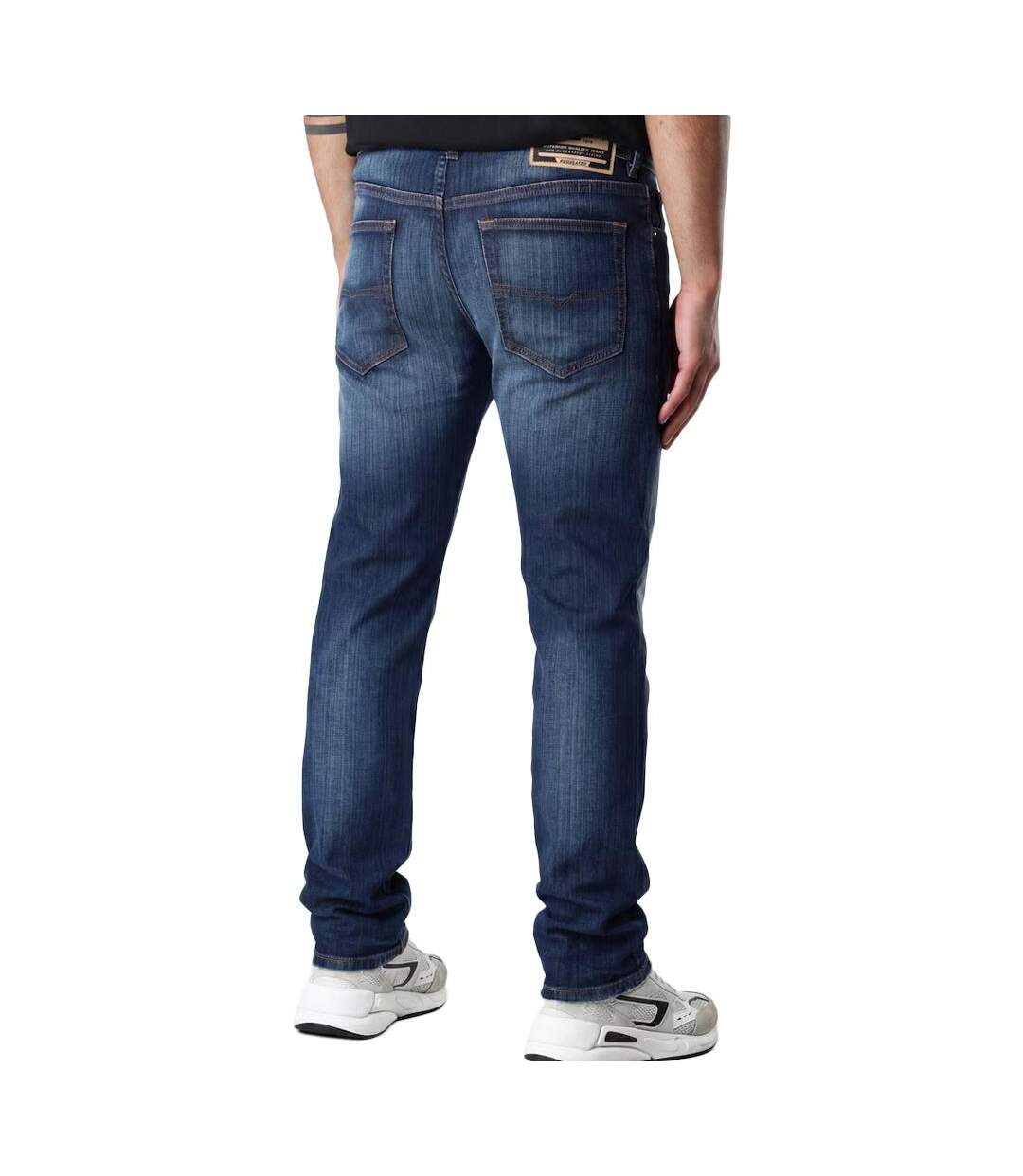 Jean bleu foncé délavé homme diesel buster a00893-2
