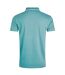 Mens powell organic cotton textured polo shirt mineral blue Weird Fish-2