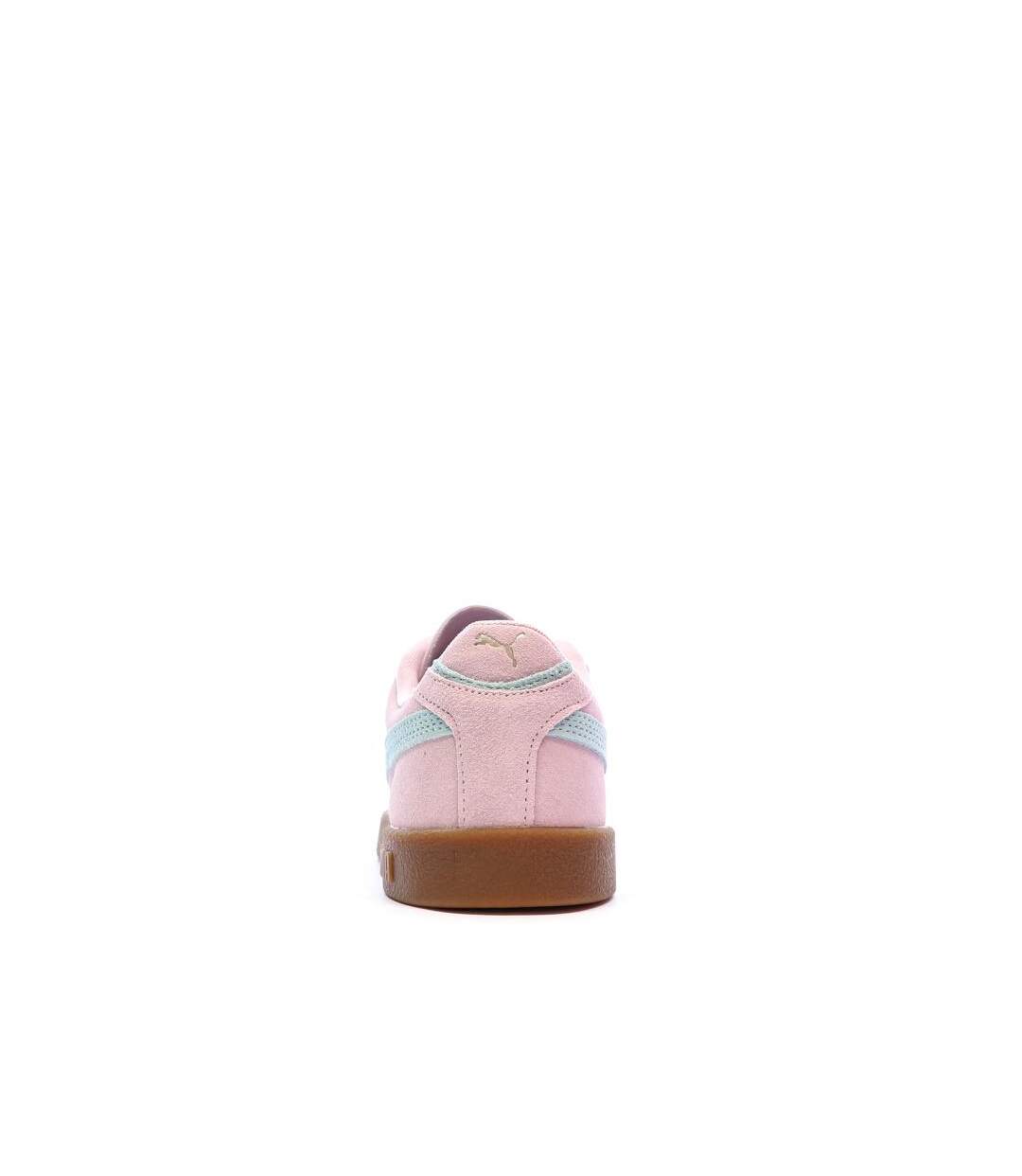 Baskets rose/turquoise femme puma club ii era suede-3