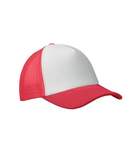 Bubble Trucker Cap White Red MidOcean