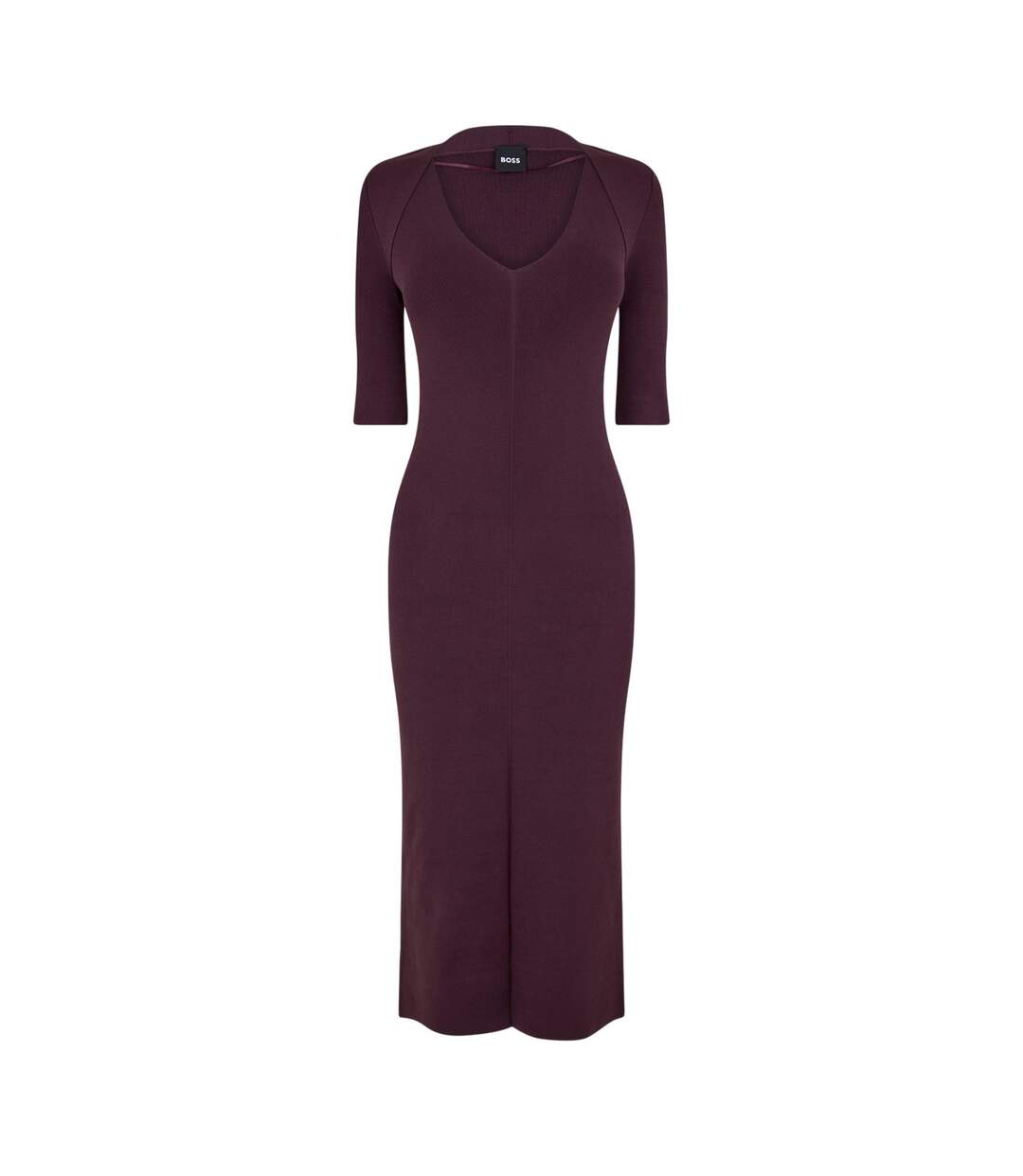 Robe Mi-longue Manches ¾ Fezanin Femme Rouge Boss-1