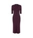 Robe Mi-longue Manches ¾ Fezanin Femme Rouge Boss-1