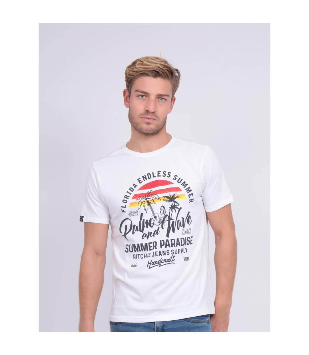 T-shirt col rond pur coton NATULOP-1