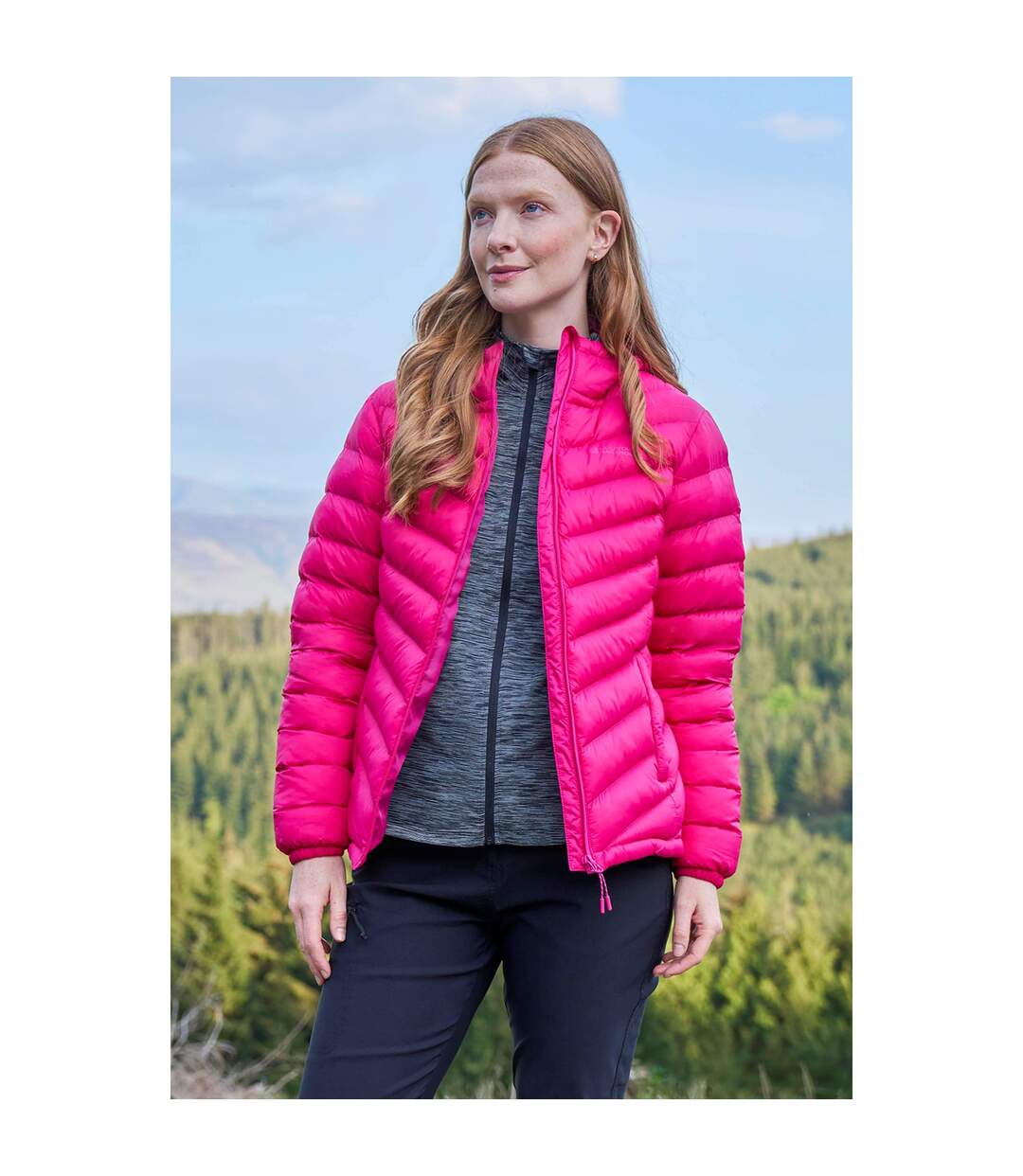 Womens/ladies Seasons Padded Jacket Blue Mountain Warehouse-4