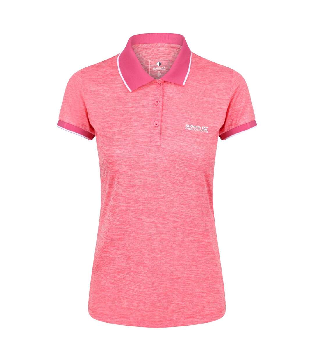 Polo Manches Courtes Remex Femme Rose Vif Regatta-1