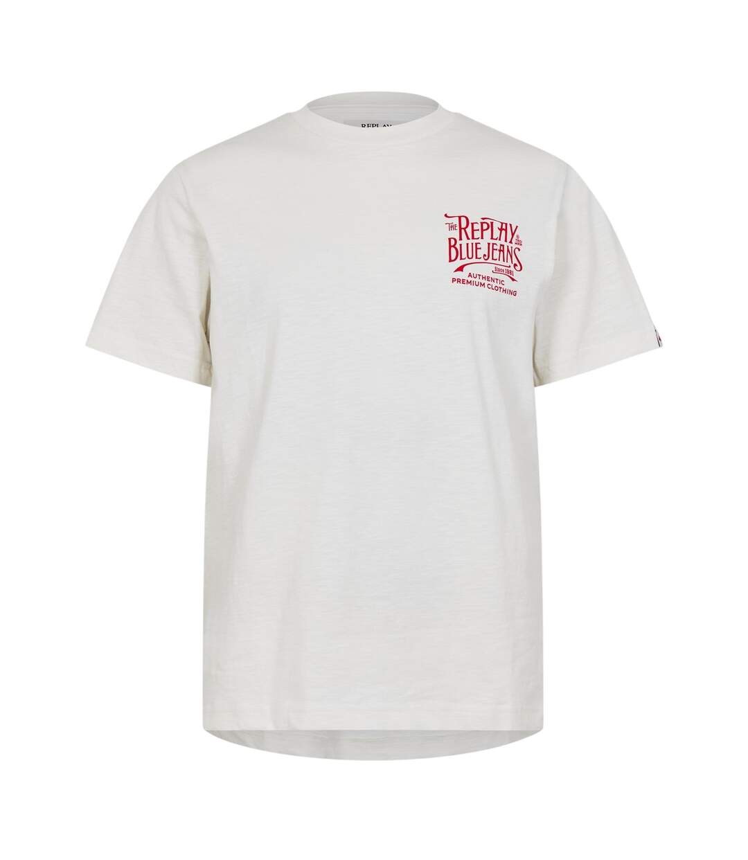 Mens Back Jeans Logo T-shirt White Replay-2