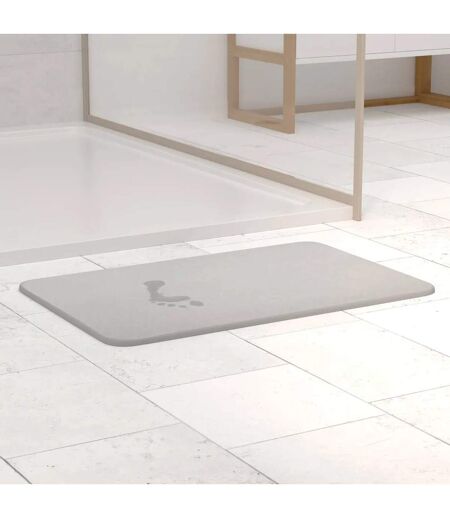 Tapis de Salle de Bain Diatomite 35x45cm Gris
