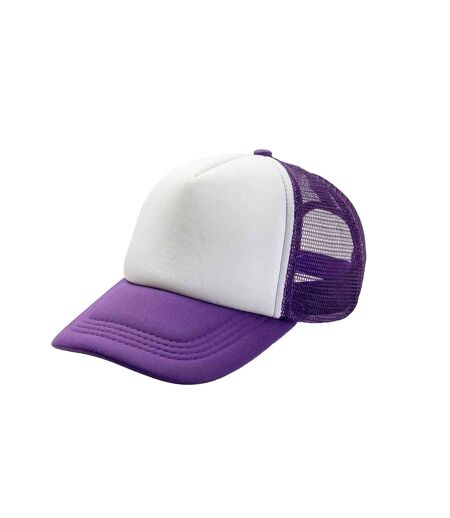 Casquette trucker core violet / blanc Result