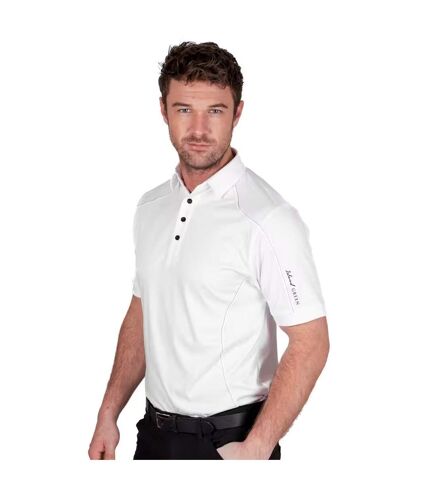 Polo de golf surpiqué pour hommes blanc Island Green