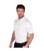 Polo de golf surpiqué pour hommes blanc Island Green