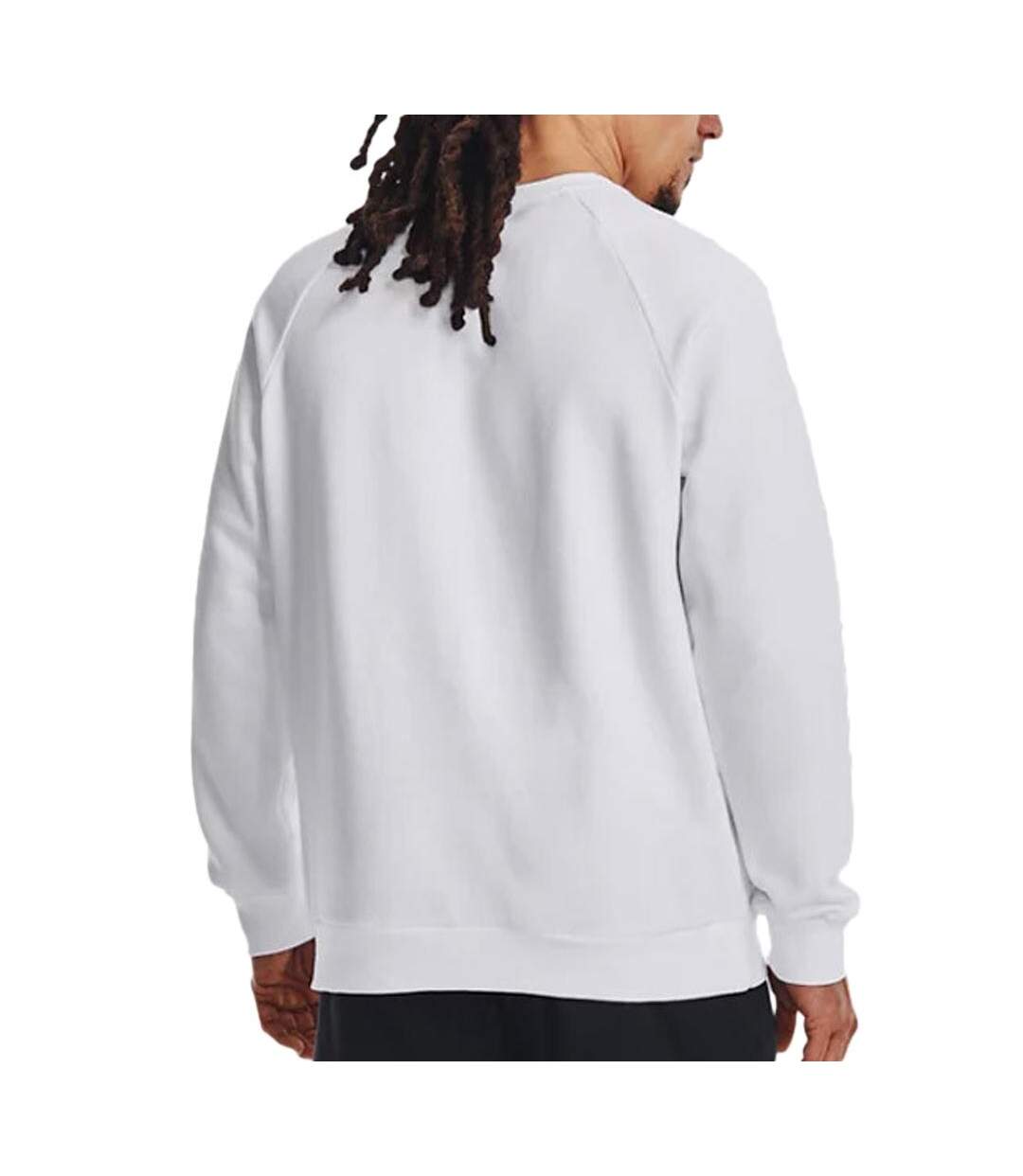 Sweat blanc homme under armour rival fleece crew - xl-2