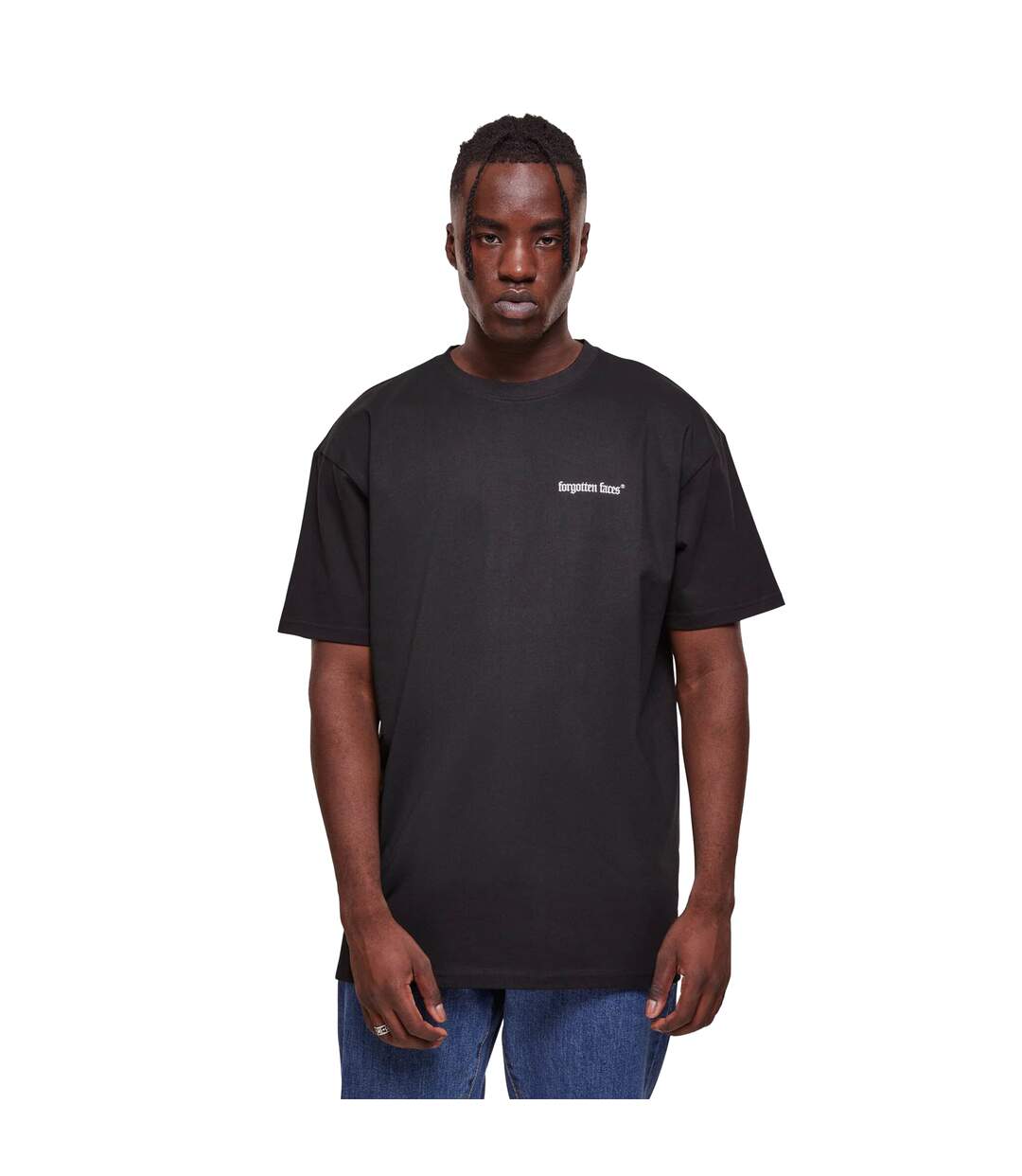 Mens Sphere Oversized T-shirt Noir Forgotten Faces-1
