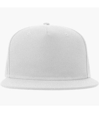 Atlantis Unisex Adult 5 Panel Snapback Baseball Cap (White)