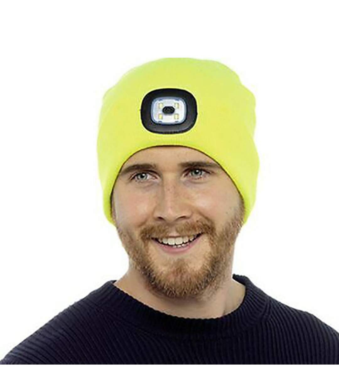 Bonnet Homme Tricot Chaud avec Leger LED Frontale-5