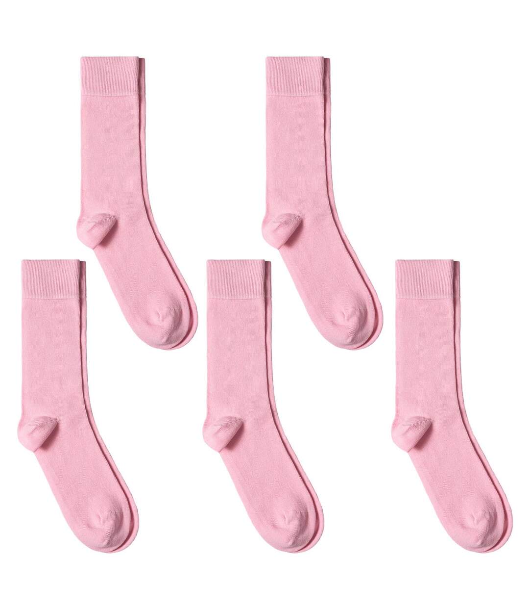 Chaussettes jersey unies – Lot 5 paires  - Fabriqué en UE