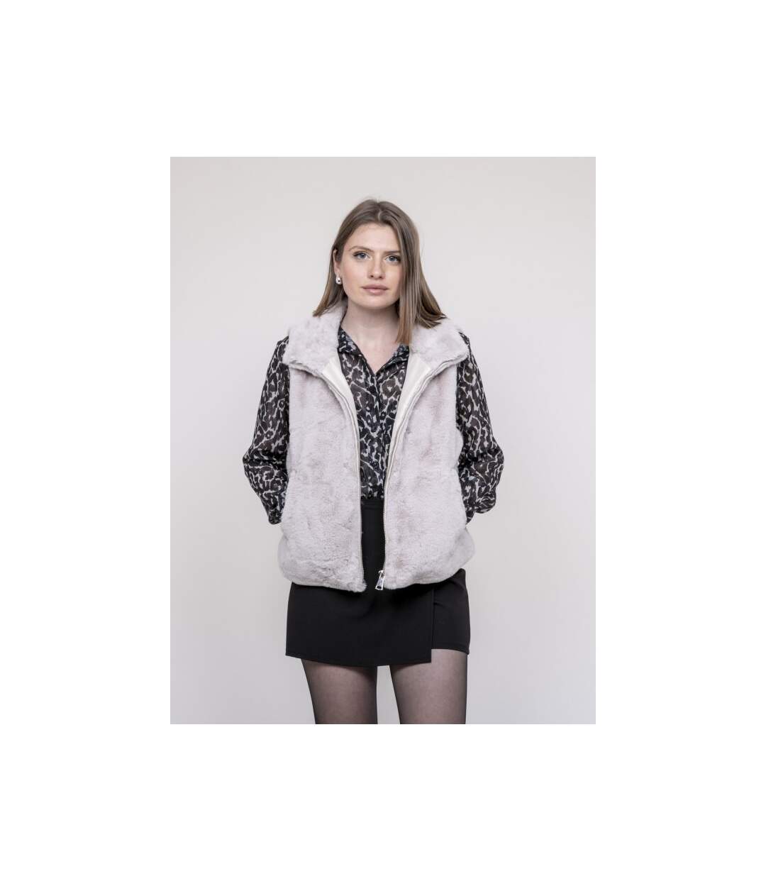Veste sans manche fausse fourrure UNIKA - Dona X Lisa-1