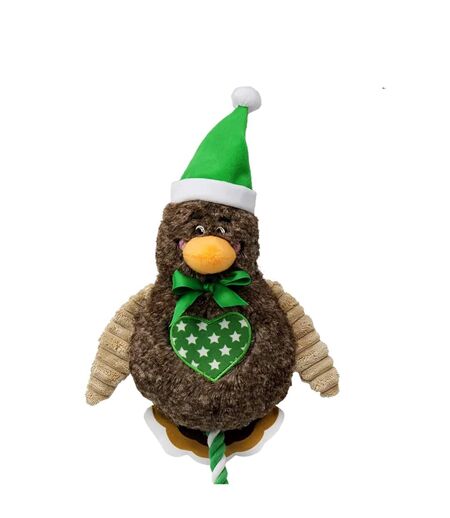 Turkey christmas rope dog toy one size brown/green/white House Of Paws