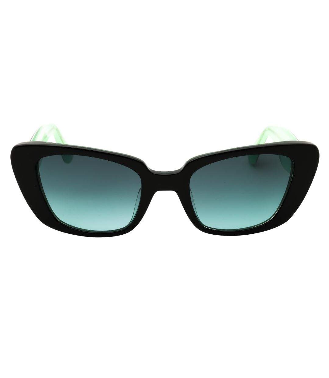 Lunettes De Soleil Motif/style Œil De Chat Femme Taille Unique Noir Vert Gris Kate Spade-1