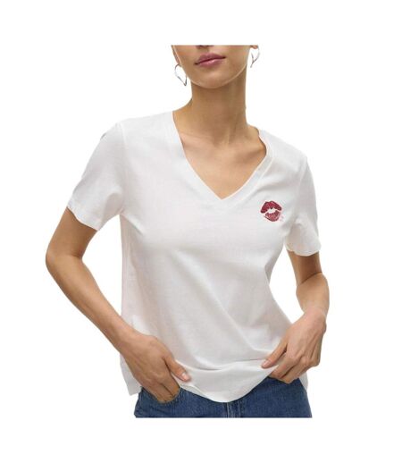 T-Shirt blanc femme vero moda feyola - l