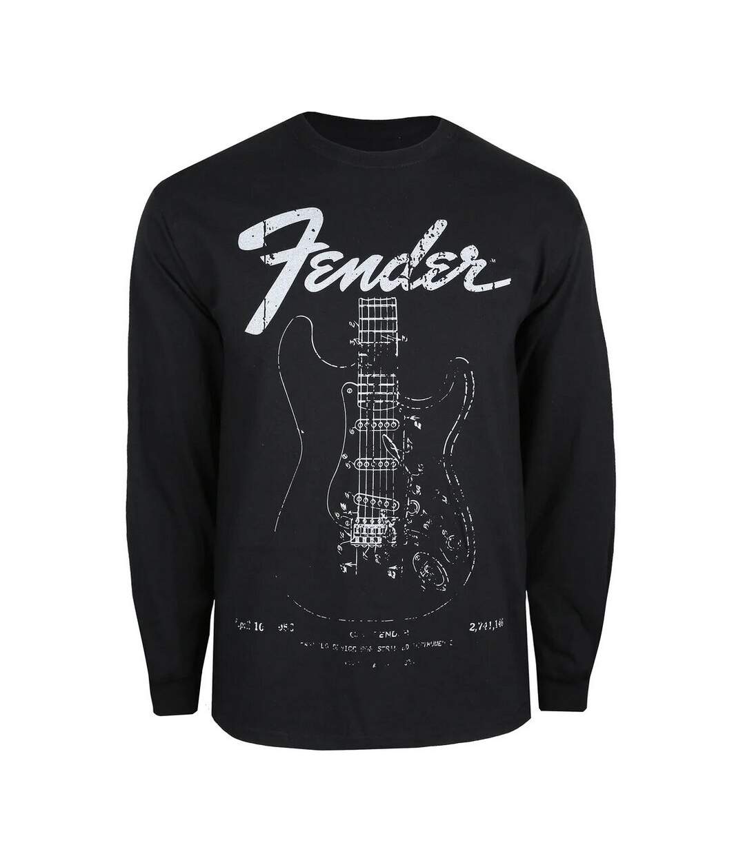 Fender T-Shirt à manches longues Mens Guitar (Noir) - UTTV1110