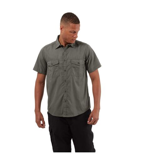 Mens Kiwi Short-sleeved Shirt Dark Grey Craghoppers