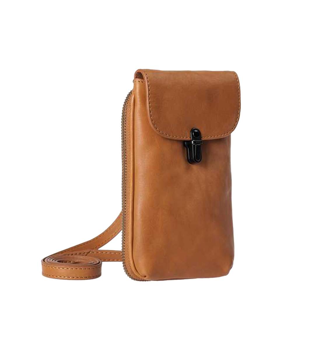 Mrs Lemon Twist Leather Phone Pouch One Size Caramel Aunts And Uncles-1