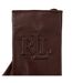 Logo Leather Embossed Gloves Deep Mahogany Ralph Lauren-2