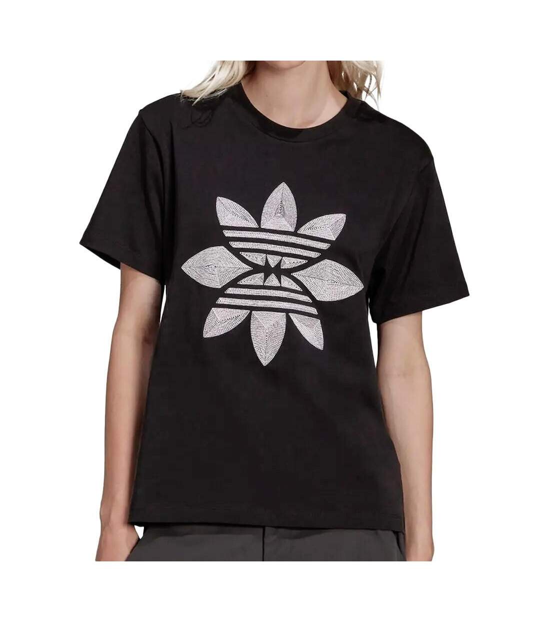 T-shirt Noir femme Adidas Graphic - 12A-1