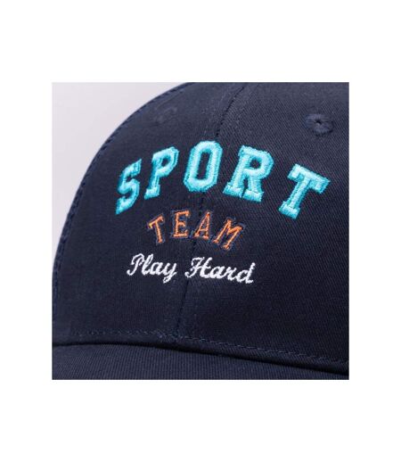 Childrens/kids Kempsey Baseball Cap Navy Blue Bejo