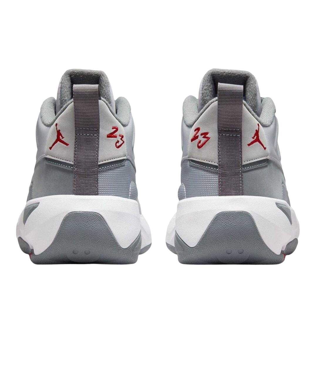 Mens Air Jordan Max Aura 7 Leather Basketball Shoes Grey Red Nike-2