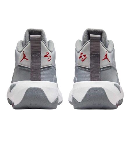 Mens Air Jordan Max Aura 7 Leather Basketball Shoes Grey Red Nike