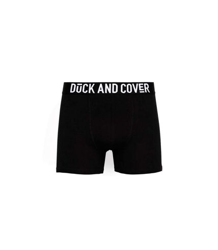Duck and Cover Mens Salton Boxer Shorts (Pack of 2) (Black/White)