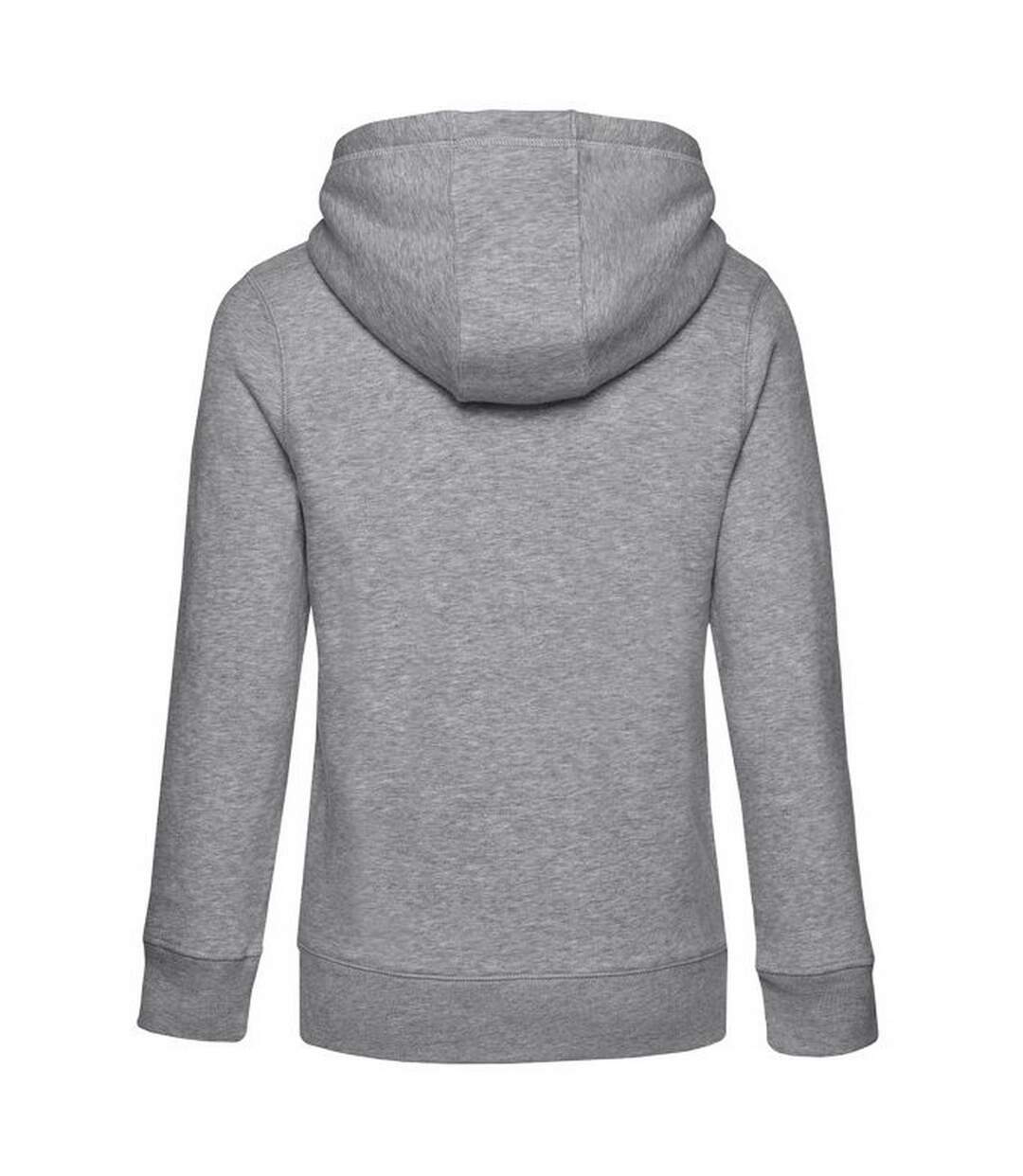 Sweat à capuche queen femme gris chiné B&C