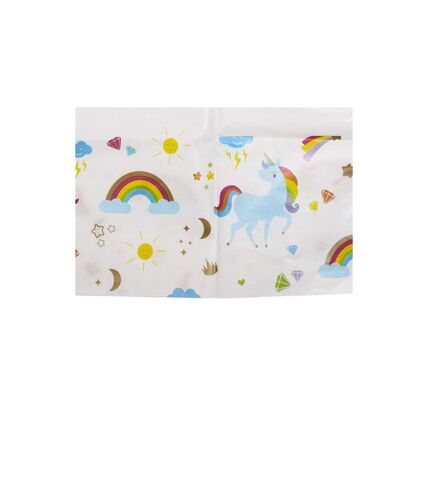 Nappe en Papier Licorne 137x183cm Blanc