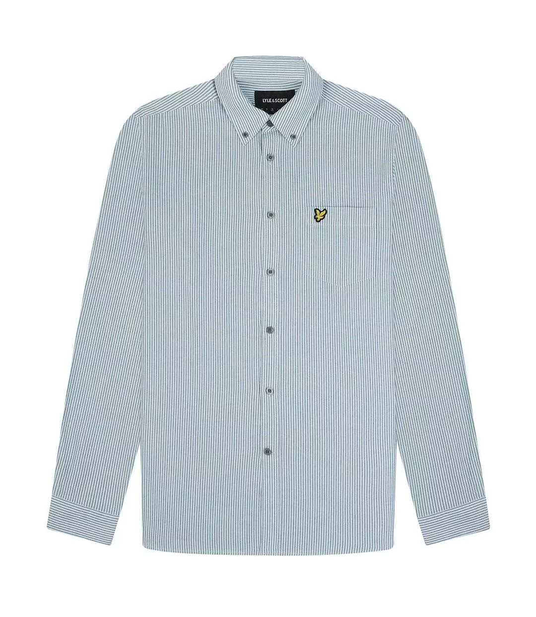 Chemise Motif Rayé Homme Vert Blanc Lyle & Scott-2