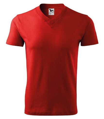 T-shirt manches courtes col V - Unisexe - MF102 - rouge