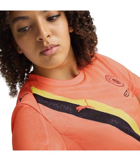 Womens/ladies Kidsuper Manchester City Fc Goalkeeper Jersey Neon Orange Puma