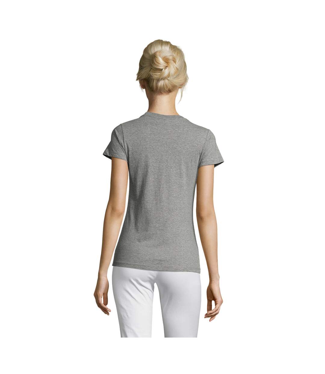 T-shirt Regent Femme Gris Chiné SOLS-3